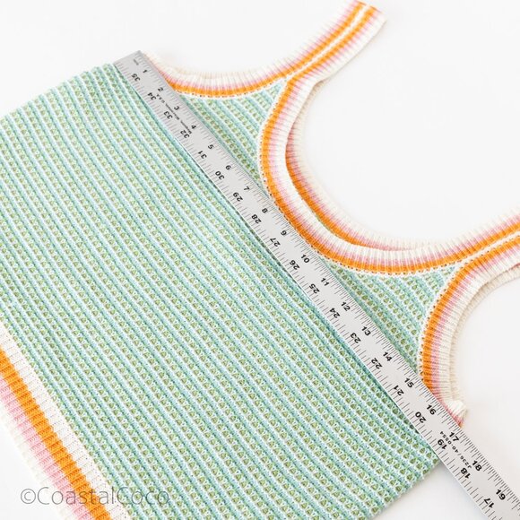 Hem & Thread Knit Tank Top M Crochet Wool Polyester Retro Festival Beach Resort - Picture 8 of 11